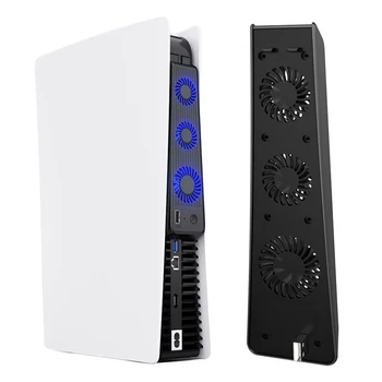 Eficiente PS5 Ventoinha de Arrefecimento Porta USB 3.0, o Início Automático do Dissipador de Calor Para PlayStation 5 Acessórios DIODO emissor de Luz Azul Console do Radiador