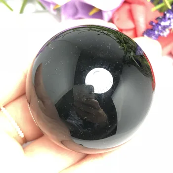Natural de obsidiana preta esfera de cristal de Quartzo do Mundo Rock Bola de pedra e Minerais Chakra Reiki Cura a decoração Home